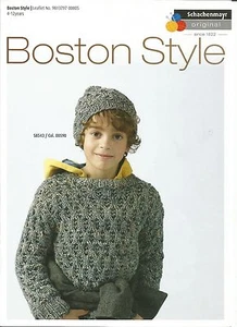 Schachenmayr Boston Style knitting pattern for boy's sweater and hat 4-12 years - Picture 1 of 1