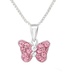 Anhänger Kette Schmetterling 925 Silber Kinder Mädchen Halskette Kettenanhänger - Bild 1 von 3