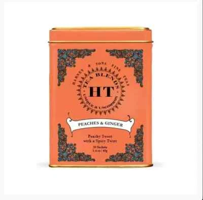 Harney & Sons Fine Teas HT Peaches & Ginger 20ct Sachet Tea Tin