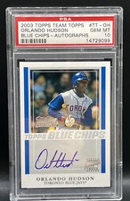 2003 Topps Team Orlando Hudson BLUE CHIPS Autograph PSA 10 *pop 1 highest* tt-oh