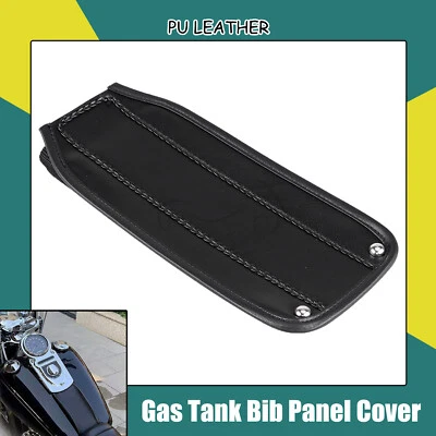 Black Gas Tank Bib Panel Cover For Harley Softail Custom FXSTC Electra Glide FLH Foto 1 de 4