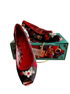 Poetic Licence Any's Flowers Sahra Kitten Heel Womens Shoes Size 7 1/2 M - Picture 1 of 10