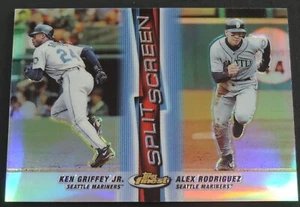 1999 FINEST KEN GRIFFEY JR. & ALEX RODRIGUEZ DUAL REFRACTOR SPLIT SCREEN SP RARE - Bild 1 von 2