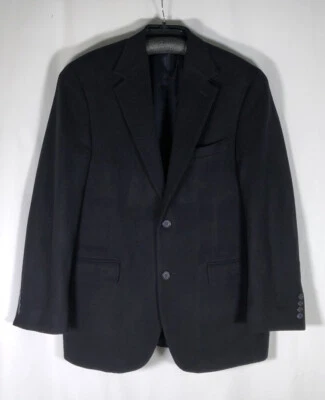 Chaqueta Blazer 40R Hombre Botany 500 Negro 100% Cabello Camel Abrigo Deportivo Foto 1 de 4