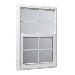23.5 in. x 35.5 in. Single Hung Vinyl Insulated Window with Grids in White - Picture 1 of 3
