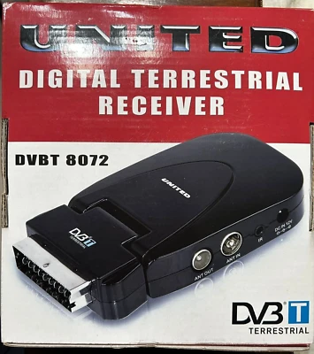 UNITED DVBT 8072 - Decoder Digitale Terreste - Nero - Come NUOVO - Immagine 1 di 3