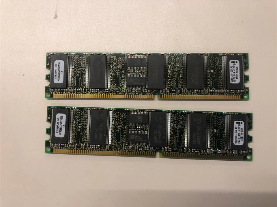 KINGSTON KVR266X72RC25/256 512MB (256MBX2) RAM STICK MEMORY - USED - Image 1 of 2