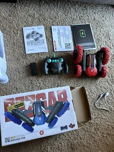 RC Stunt Car 4WD 2.4Ghz 360° Rotating Double Sided Flip Toy Car with LED Headlig - Picture 1 of 7