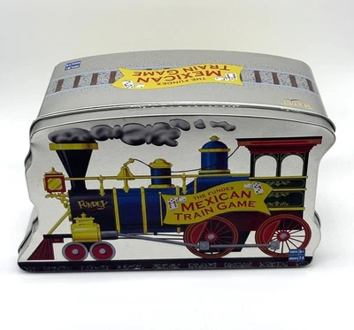 The Fundex Mexican Train Game Domino Game New In Metal Box Vintage Unused - Image 1 of 3