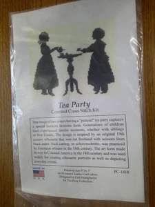 The Posy Collection TEA PARTY Counted Cross Stitch Kit 6x5 - Picture 1 of 2