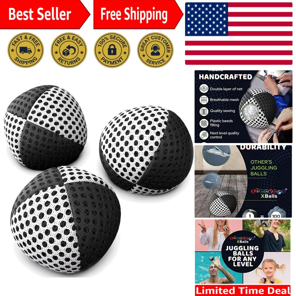 Speevers XBALLS Juggling Balls Professional Set of 3 120g - 10 Colors