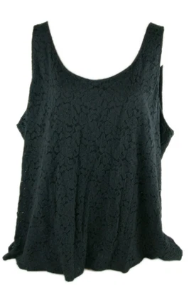 Camiseta sin mangas negra lisa Lane Bryant para mujer talla 26/28 mezcla de algodón Foto 1 de 4