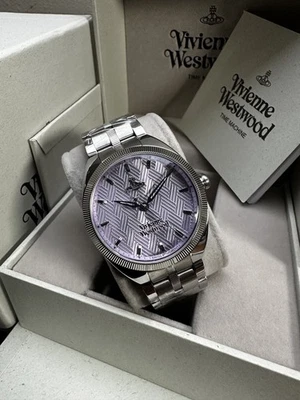 Vivienne Westwood The Mews Purple & Silver Dial Ladies 37mm Watch VV281PPSL - Image 1 of 4