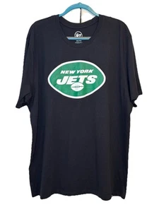 New York Jets Shirt Men's '47 Brand Shirt XXL Big and Tall Helmet Logo Black - Picture 1 of 6