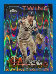 2024 Topps cromo refractor RayWave #152 Edouard Julien Minnesota Twins - Imagen 1 de 3