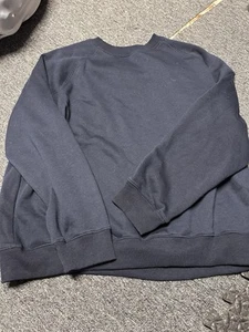 Vintage Blanko Sweatshirt Damen XL Langarm Mock Neck Blau Top:) - Bild 1 von 1