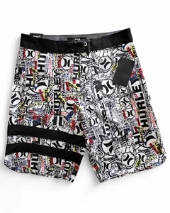 NWT HURLEY Phantom Eco Board Shorts 25th Anniversary Block Party 18" Boys 14/27 - Picture 1 of 10