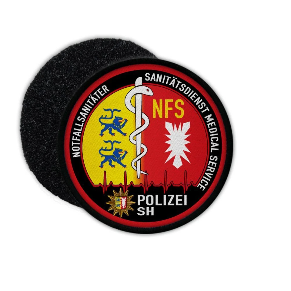ALFASHIRT Patch NFS Polizei Schleswig Holstein Notfall Saniäter Sanitätdienst #31710
