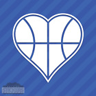 Basketball Heart Love Vinyl Decal Sticker