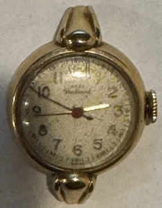 Antique Boulevard Mead Watch Co Manual Wind 17J Wrist Watch Movement For Parts. - Picture 1 of 4