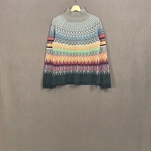 Anthropologie Maeve Fair isle Jumper Prismatic Wool Blend Colourful Size S - Picture 1 of 15
