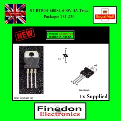 STMICROELECTRONICS ST BTB04-600SL BTB04-600 4A 600V General Purpose Triac TO-220