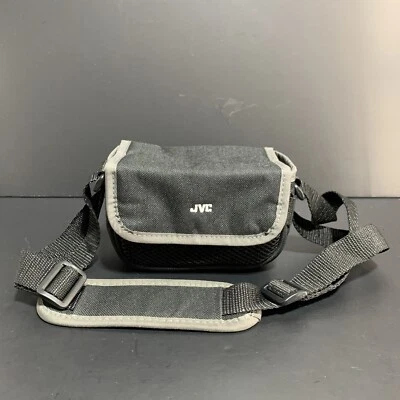 JVC Camcorder Camera Bag Padded Pouch Soft Case Black With Shoulder Strap - Image 1 of 4