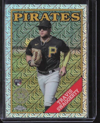 Travis Swaggerty 2023 Topps Update Series Silver Pack 1988 RC Mojo Refractor SP - Image 1 of 2