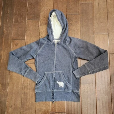 Moletom com capuz feminino Cocoa cinza urze zíper completo - Tamanho pequeno (mancha menor) - Imagem 1 de 4