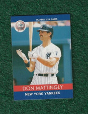 DON MATTINGLY - 1991 PLAYBALL U.S.A. - BASE CARD # 91-2 - NEW YORK YANKEES - MLB