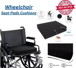 Wheelchair Seat Pad Support Chairs Cushion Black Pressure Relief Memory Foam UK - Picture 1 of 10