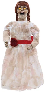 Muñeca Niña Oscura Halloween Utilería Animada Posable Annabelle Casa Embrujada Decoración - Imagen 1 de 3