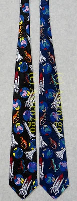 Corbata de seda Cornell TIERRA T REX DINOSAURIOS TRANSBORDADOR ESPACIAL ASTRONOMÍA CIENCIA Foto 1 de 4