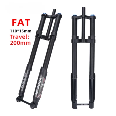 Downhill MTB Inverted Fat Fork Air Double Shoulder 110*15 Thru Axle MTB Bicycle - Image 1 of 4