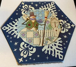 Seltene Rarität Jim Shore Schneemann Schneeflocke Winterliches Wunderland Neu in Box 2011 - Bild 1 von 12