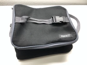 Packit Freezable Lunch Bag Black Unisex Shoulder Strap Adjustable - Picture 1 of 11