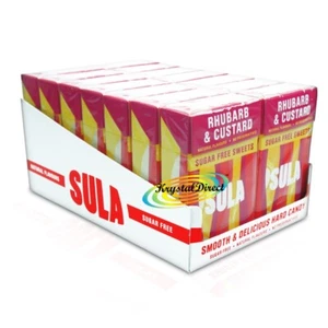 14x Sula RHUBARB & CUSTARD Sugar Gluten Free Hard Boiled Sweets 42g - Picture 1 of 1