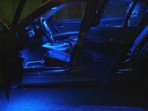 13x BLUE LED Lamps Interior Lighting Peugeot 607