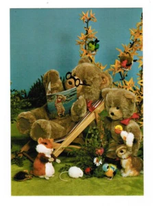 Alte Steiff Postkarte - Teddybär im Liegestuhl - Steifftiere - AK - Bild 1 von 2