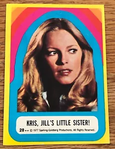 Charlie's Angels Sticker #28 Cheryl Ladd Kris Munroe Trade Card 1977 Vintage - Picture 1 of 5