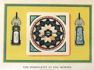 Une Pendulette et une montre CARTIER Gazette du Bon Ton 1924-1925  Ancienne pub - Imagen 1 de 8