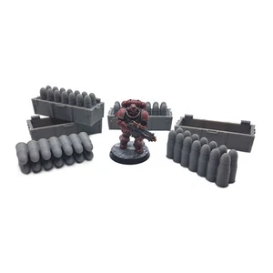 Caja de almacenamiento de carcasa de artillería pila 28 mm mesa terreno de guerra paisaje de guerra - Imagen 1 de 2