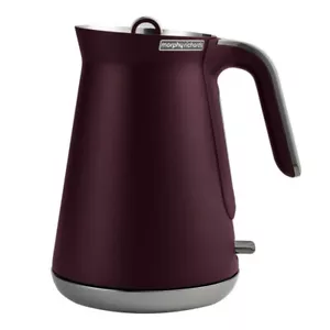 Morphy Richards Aspect 1.5L Electric Pot Water Kettle w/ BLK Chrome Base Maroon - Picture 1 of 6