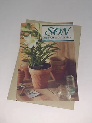 Tarjeta de Pascua Hallmark para hijo: eres un buen hombre merece felicidad y amor hoy Foto 1 de 4