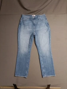 Paige Knockout Jeans Womens Princess 33 x 28.5 Medium Wash Straight Leg - Picture 1 of 17