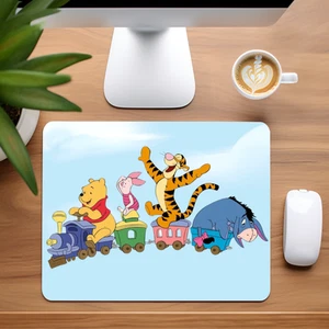 Pooh & Friends Riding Train Custom Non-Slip Neoprene Mouse Pad Home Office - Picture 1 of 1