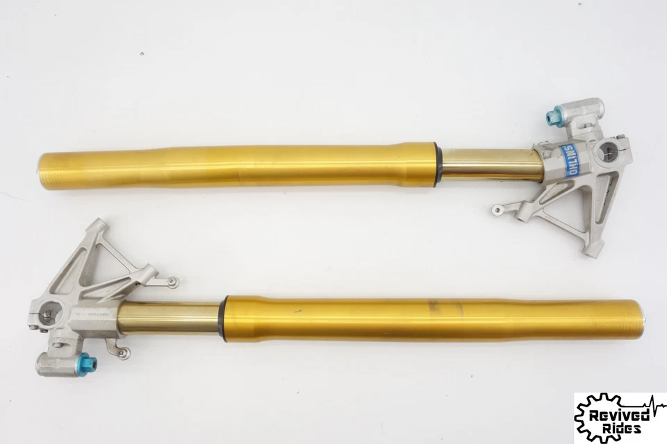 04-08 Aprilia RSV4 1000 horquillas delanteras Ohlins OEM de fábrica suspensión trasera izquierda doblada Foto 1 de 4