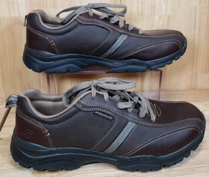 Skechers Relaxed Fit Herren Gr. 11 Braun Leder Air-Cooled Memory Foam Schuhe - Bild 1 von 9