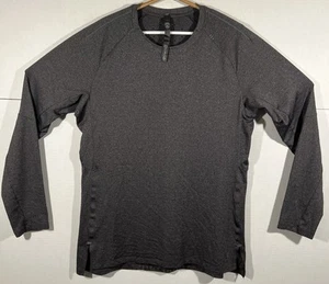 Camiseta de entrenamiento con textura Lululemon para hombre L gris jaspeado HGTR manga larga ventilada - Imagen 1 de 15