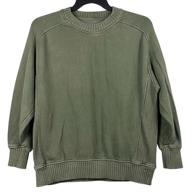 Aerie  Long Sleeve Crew Neck Pullover Sweater Womens Size XS/TP Olive Green - Image 1 of 4